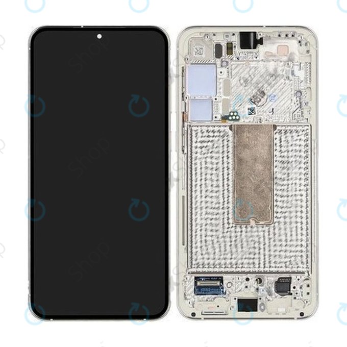 Samsung Galaxy S23 Plus S916B - Écran LCD + Écran Tactile + Cadre (Crème) - GH82-30478B, GH82-30476B, GH82-30477B Genuine Service Pack