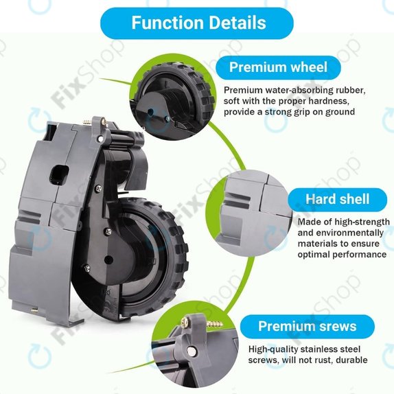 iRobot Roomba 500, 600, 700, 800, 900-series - Roue avec moteur (gauche)