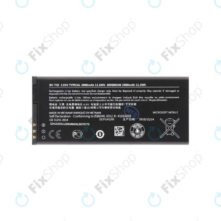 Microsoft Lumia 950, 950 LTE, 950 Dual - Batterie BV-T5E 2900mAh