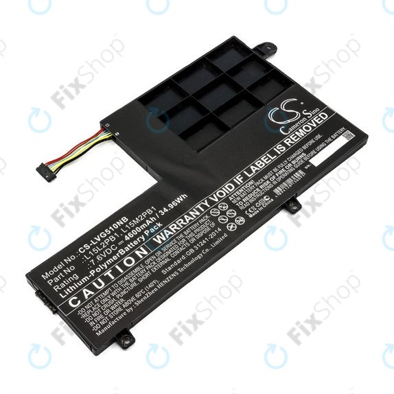 Batterie pour Lenovo Yoga 510 14, Yoga 510 15, 4600mAh, Li-Pol, 7.6V, L15L2PB1, HQ