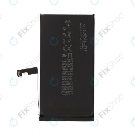 Batterie pour iPhone 15, 3349mAh, A3018, Service Pack