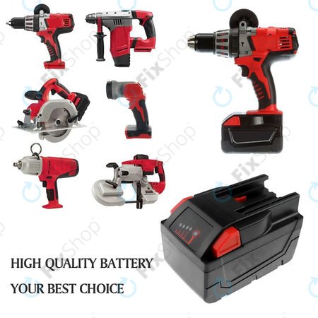 Batterie pour Milwaukee HD28 SG, HD28 SX, 6000mAh, Li-Ion, 28V, 0700 956 730, HQ