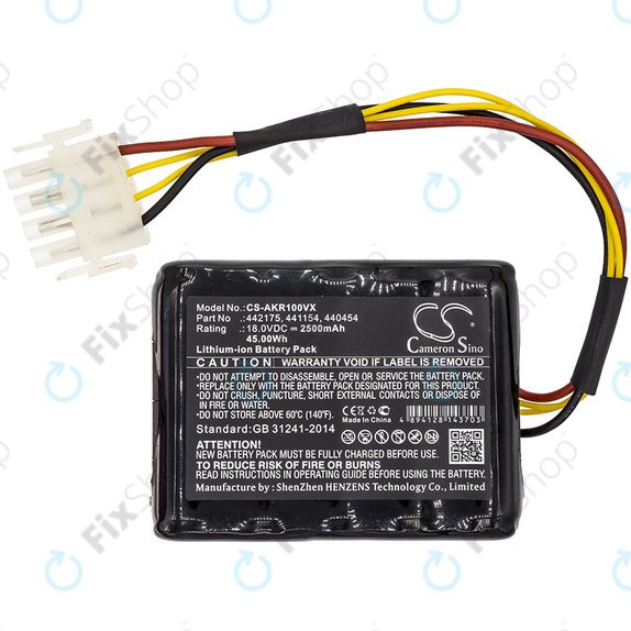 Batterie pour Al-Ko Robolinho 100, Al-Ko Robolinho 110, 2500mAh, Li-Ion, 18V, 440454, HQ