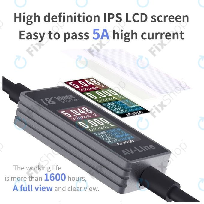 AV-Line - Câble de chargement à détection intelligente (Lightning - USB-C)