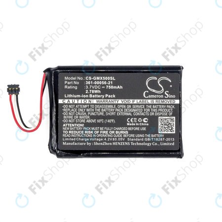 Batterie pour Garmin Driveluxe 50, 750mAh, Li-Ion, 3.7V, 361-00056-21, HQ
