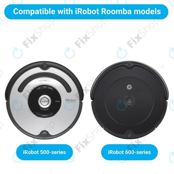 Kit de pièces de rechange pour iRobot Roomba 500, 600-series (1 paire de brosses principales, 2x Filtre, 2x Brosse latérale)