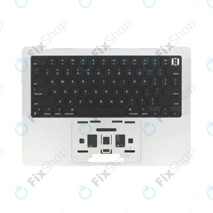 Cadre supérieur clavier pour MacBook Pro 14", A3185 (2024), avec clavier US et batterie, Silver, 661-50211, Genuine Apple