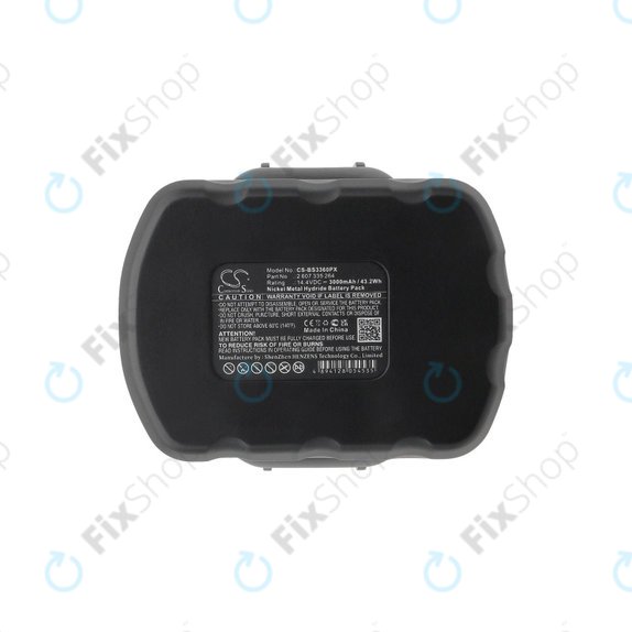 Batterie pour Bosch 13614, 3000mAh, Ni-MH, 14.4V, 2 607 335 264, HQ