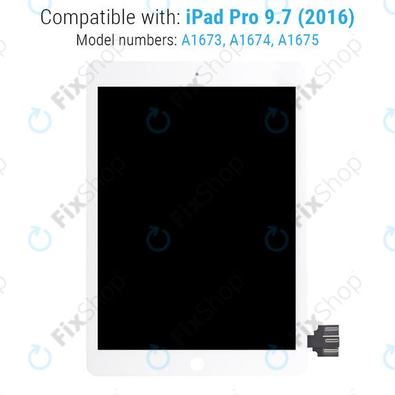 Écran LCD pour iPad Pro 9.7" (2016), White, Tactile sans cadre