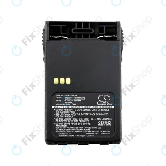 Batterie pour Motorola EX500, 560, 600, GP329, 628, 644, PTX760, 1800mAh, Li-Ion, 7.2V, JMNN4023, HQ