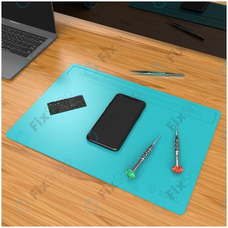 2UUL - Coussinet en silicone antistatique ESD résistant à la chaleur avec revêtement anti-poussière - 40 x 28 cm (bleu)