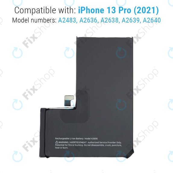 Apple iPhone 13 Pro - Batterie A2656 3095mAh Service Pack