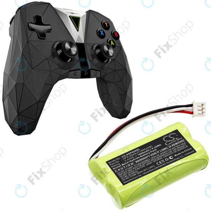 Batterie pour Nvidia P2920, Nvidia Shield Game Controller, 1800mAh, Ni-MH, 2.4V, HFR-50AAJY1900x2(B), HQ