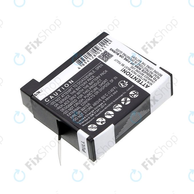 Batterie pour GoPro Hero 4, 1160mAh, Li-Ion, 3.8V, AHDBT-401, HQ