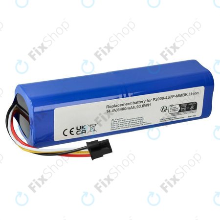 Xiaomi Dreame L10s Pro, Ultra, L20 Ultra, Mi Robot Vacuum Mop 2 Ultra, Roidmi EVE Max - Batterie P2008-4S2P-MMBK Li-Ion 14.4V 6400mAh