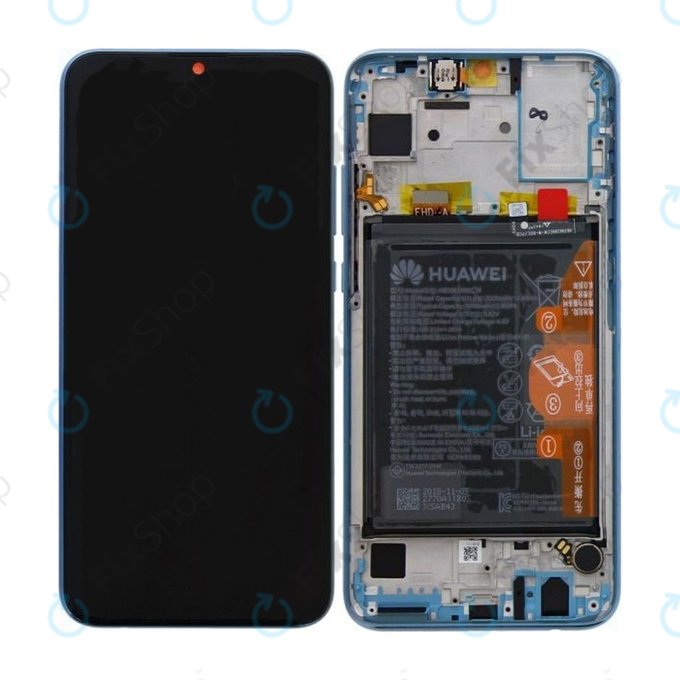 Huawei Honor 10 Lite - Écran LCD + Ecran Tactile + Cadre + Batterie (Bleu Ciel) - 02352HGU Genuine Service Pack