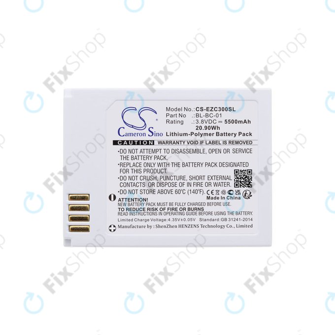 Batterie pour Ezviz C3a, 5500mAh, Li-Pol, 3.8V, BL-BC-01, HQ