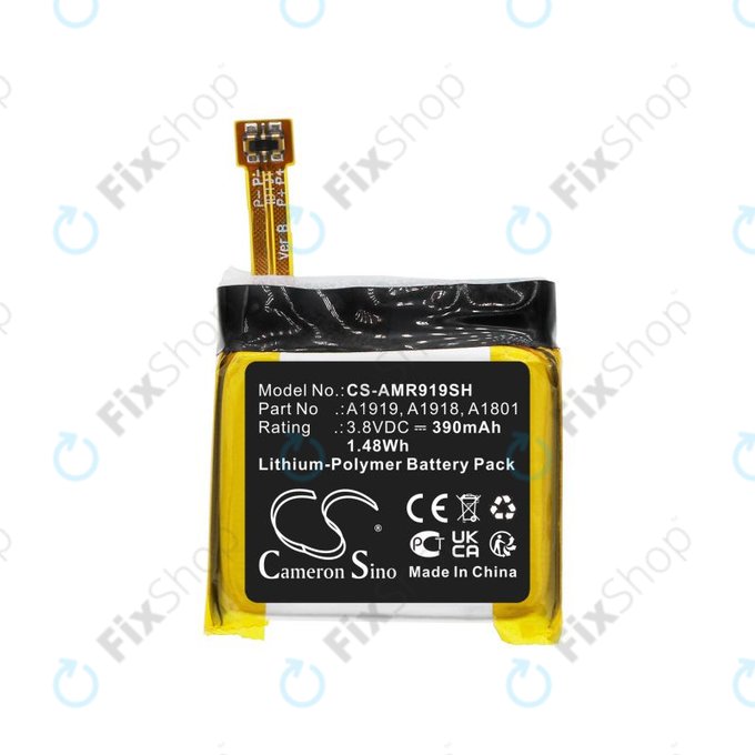 Batterie pour Amazfit T-Rex, 390mAh, Li-Pol, 3.8V, A1919, HQ