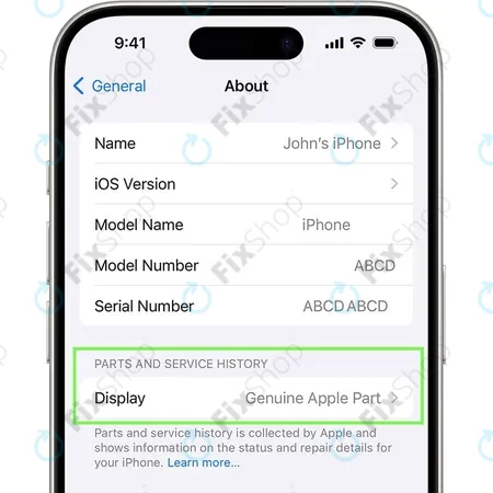 Assemblage de l'écran OLED pour iPhone 16 | 661-44797 | Genuine Apple