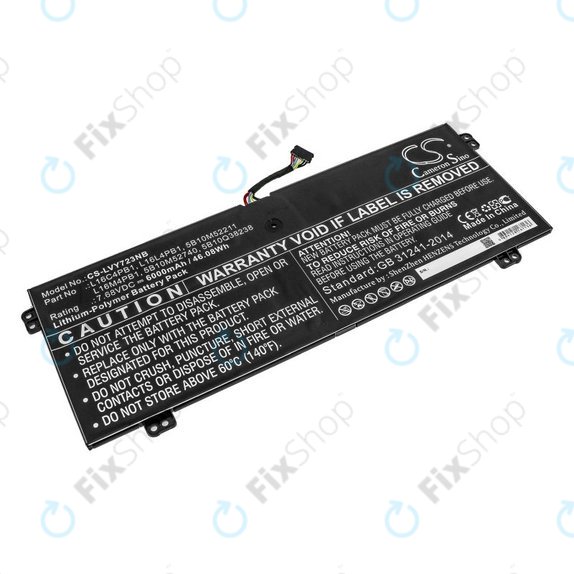 Chargeur pour Lenovo Yoga 720-13, 730-13, 6000mAh, Li-Pol, 7.68V, L16L4PB1, HQ