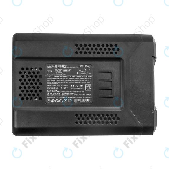 Batterie pour Greenworks Pro 80V, Cramer 82V, Stiga Combi, Stiga Multiclip, 2000mAh, Li-Ion, 80V, 2901302, HQ