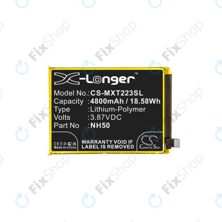 Motorola Moto E32, E32s, G22 - Batterie NH50 4800mAh HQ