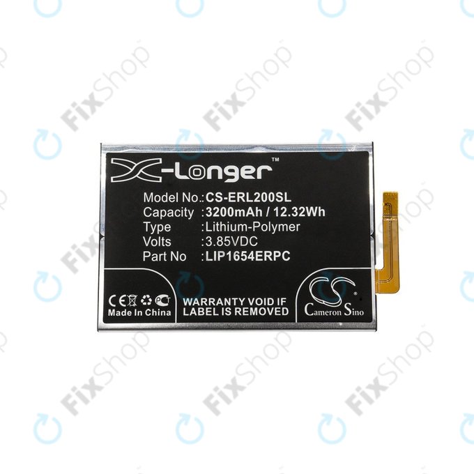 Batterie pour Sony Xperia L2, Sony H3311, 3200mAh, Li-Pol, 3.85 V, LIP1654ERPC, HQ