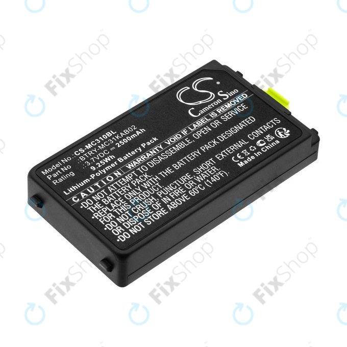 Batterie pour Symbol, Zebra MC3100, MC3190, 2500mAh, Li-Pol, 3.7V, BTRY-MC31KAB02, HQ
