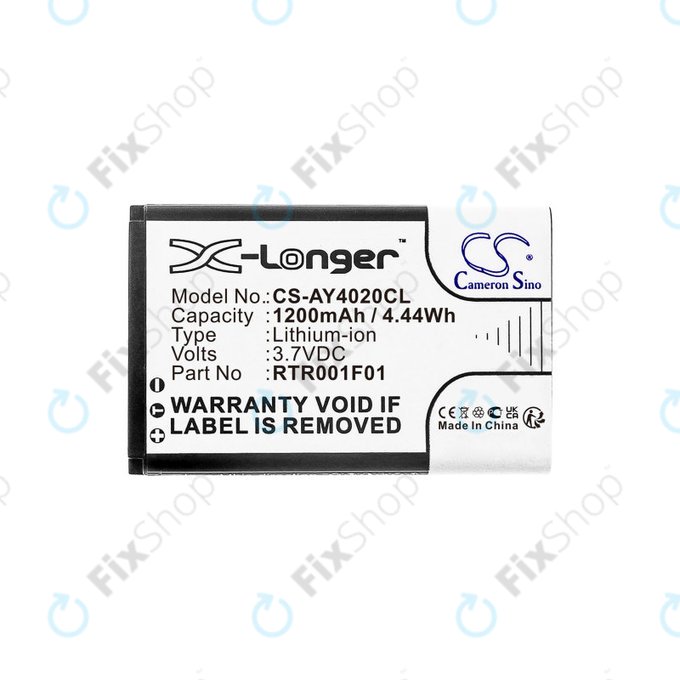 Batterie pour Alcatel 8232, 1200mAh, Li-Ion, 3.7V, RTR001F01, HQ