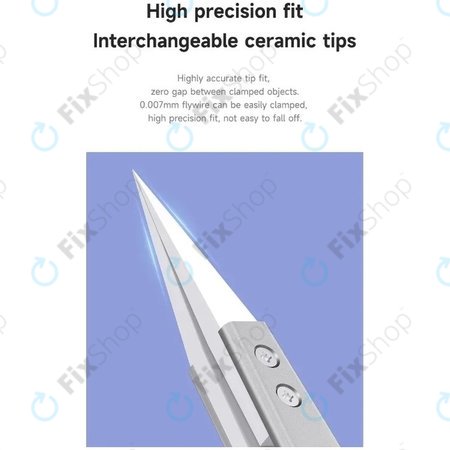 Mechanic SM-11 - Pince à épiler de précision en céramique résistante à la chaleur, pointe droite