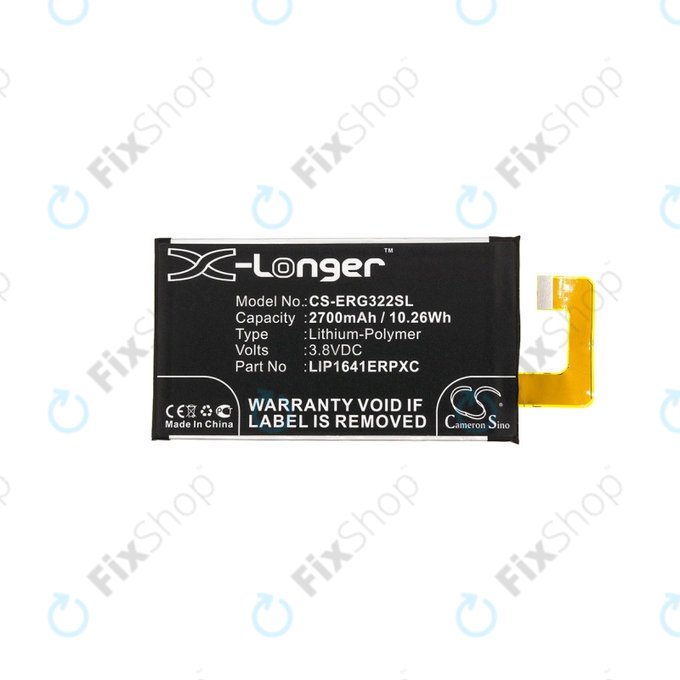 Batterie pour Sony Xperia XA1 Ultra G3221, 2700mAh, Li-Pol, 3.8 V, LIP1641ERPXC, HQ
