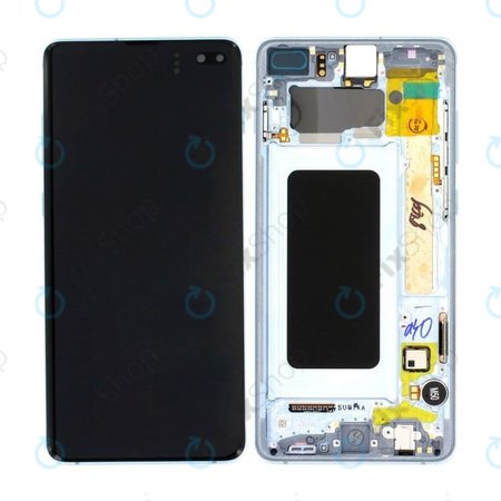 Samsung Galaxy S10 Plus G975F - Écran LCD + Écran tactile + Cadre (Bleu prisme) - GH82-18849C, GH82-18834C Genuine Service Pack