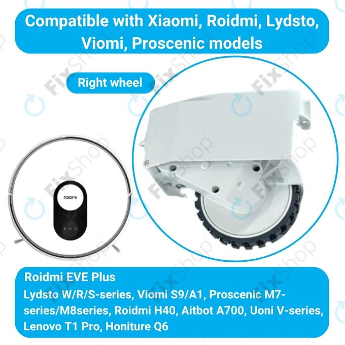Roidmi EVE Plus - Roue avec moteur (droite) (Blanc)