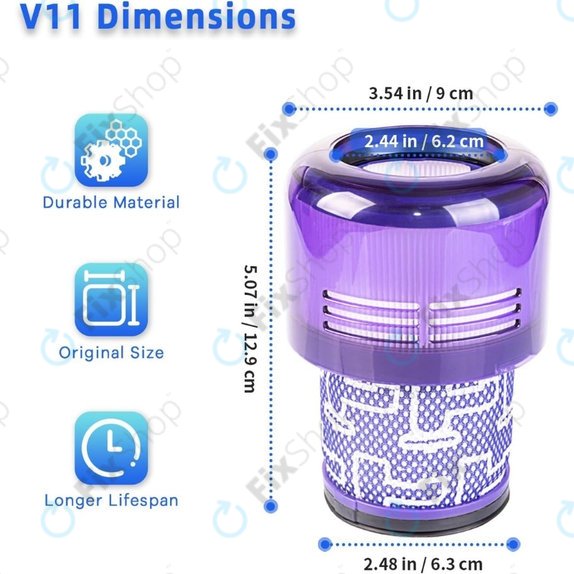 Filtre à poussière, 2 pièces pour Dyson V11, V15