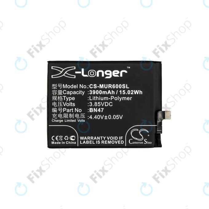 Xiaomi Mi A2 Lite (Redmi 6 Pro) - Batterie BN47 3900mAh HQ