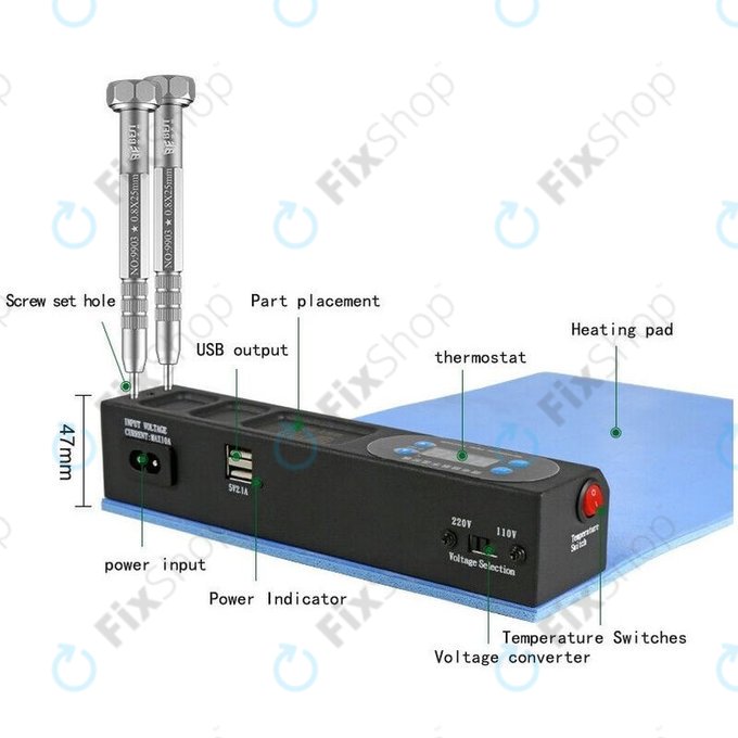 Wylie WI-1805 - Coussin chauffant - Séparateur d'écran LCD