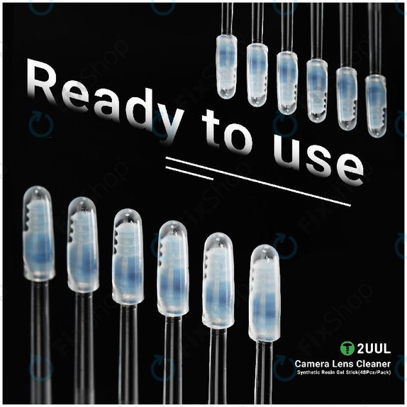 Bâtonnets de gel de nettoyage pour lentille caméra, résine synthétique, 2UUL CL21, 48 pcs/pack