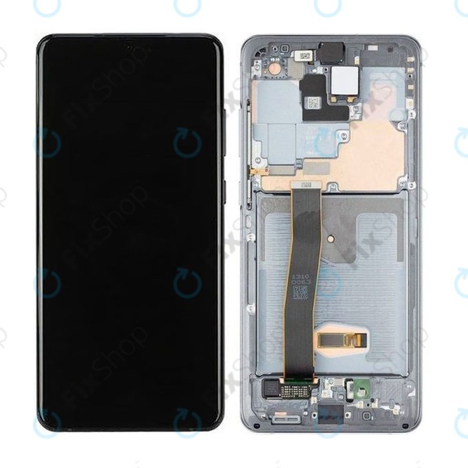 Samsung Galaxy S20 Ultra G988F - Écran LCD + Ecran Tactile + Cadre + Caméra Avant (Gris Cosmique) - GH82-22271B, GH82-22327B Genuine Service Pack