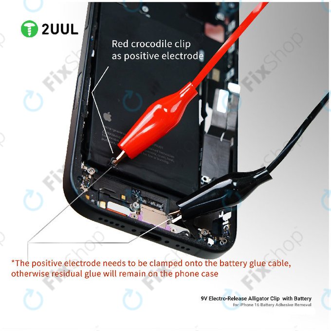 Pince crocodile avec déclenchement électrique 9V, 2UUL BT04