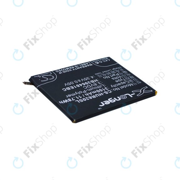 Batterie pour Huawei Ascend Y6 2, Honor 5a, Huawei G7 Plus, 3100mAh, Li-Pol, 3.8V, HB396481EBC, HQ