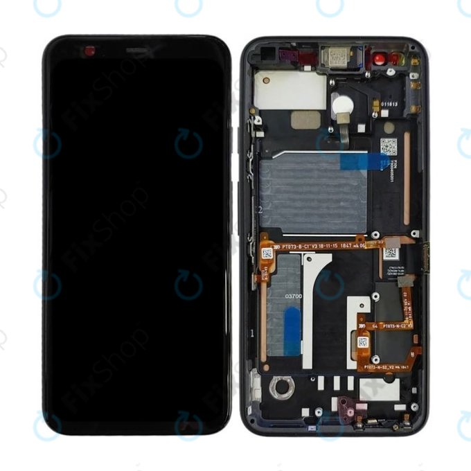Google Pixel 4 - Écran LCD + Écran tactile + Cadre (Noir) OLED