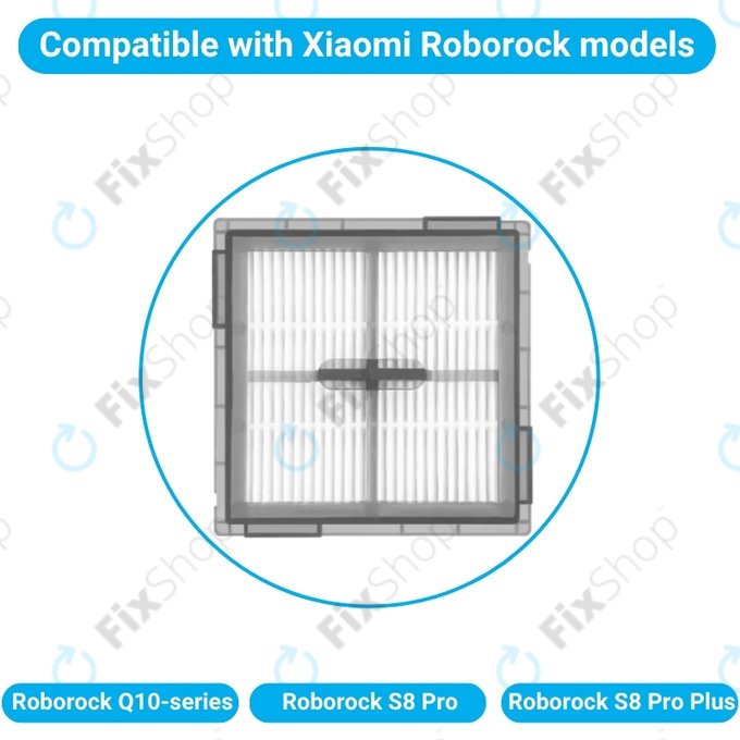 Filtre HEPA, 2 pièces pour Xiaomi Roborock Q10-series, S8 Pro, S8 Pro Plus