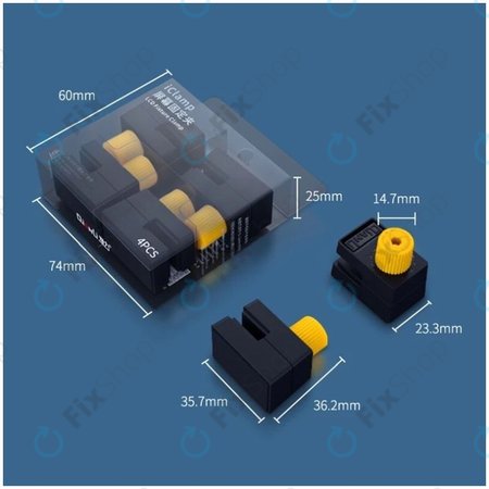 QianLi iClamp 2.0 - Pince en plastique avec remplissage en caoutchouc - Portée 12 mm (4 pièces)