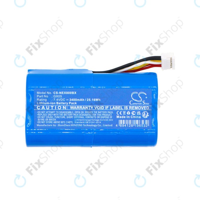 Batterie pour NEXGO N86, 3400mAh, Li-Ion, 7.4V, GX05, HQ