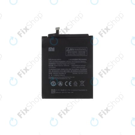 Xiaomi Redmi Note 5A, Redmi S2 (Redmi Y2) - Batterie BN31 3080mAh - 46BN31G05014 Genuine Service Pack