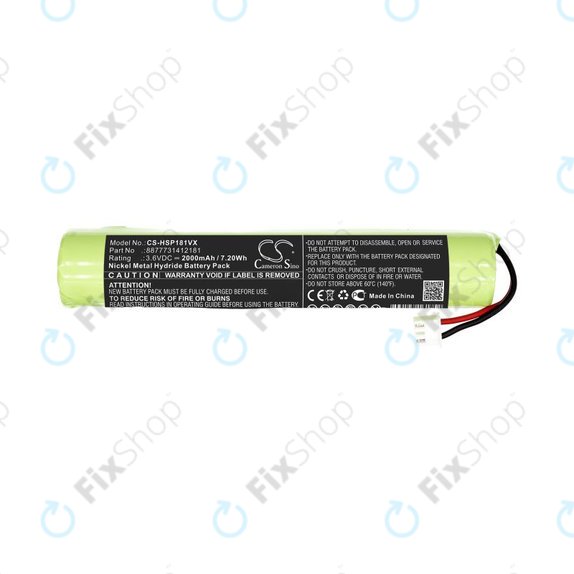 Batterie pour Hurricane Spin Scrubber, Brush Cleaner Mop, 2000mAh, Ni-MH, 3.6V, 8877731412181, HQ