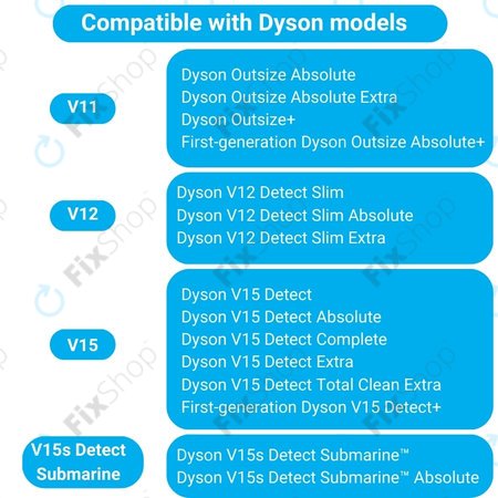 Dyson V11, V12, V15, V15s Detect Submarine - Brosse principale Slim Fluffy avec tete de nettoyage a rouleau doux
