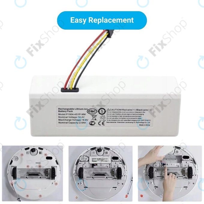 Xiaomi Mi Robot Vacuum Mop (Mijia 1C) - Batterie STYTJ01ZHM Li-Ion 14.4V 2600mAh