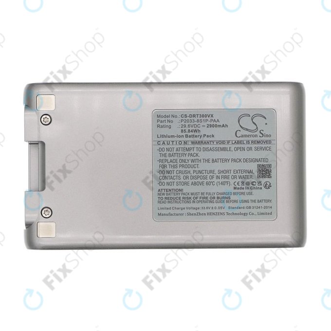 Batterie pour Dreame T30, 2900mAh, Li-Ion, 29.6V, P2033-8S1P-PAA, HQ