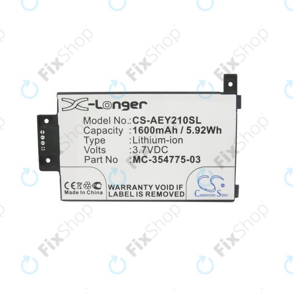 Amazon Kindle Paperwhite 2 2014, Touch 2014 - Batterie MC-354775-03 1600mAh HQ